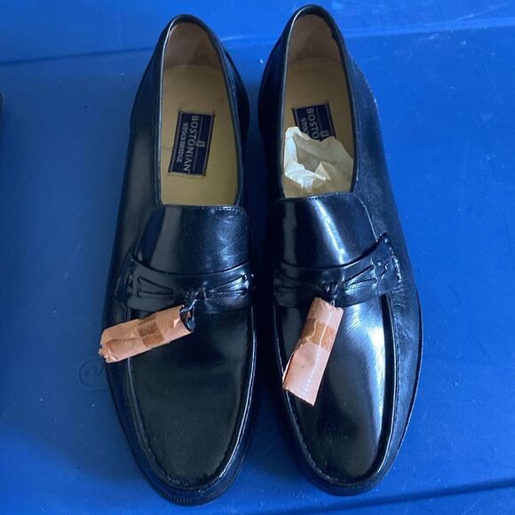 Men’s  Black Bostonian Stockbridge  Tassel slip on 10 M loafers new main image 6
